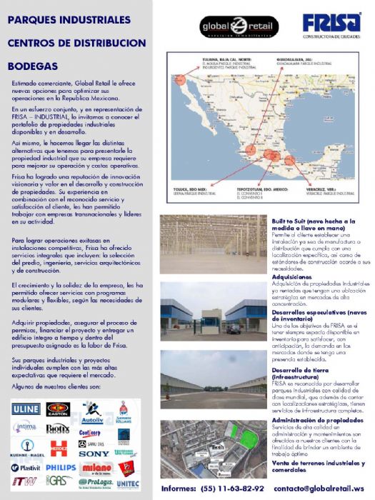 Parques Industriales en Mexico